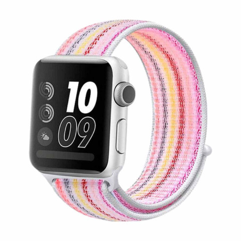 Ремешок Nylon loop на Apple Watch 42/44/45mm Rainbow 2 